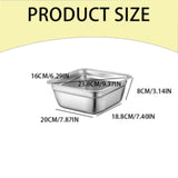 JWDX Closure Bags and Lids and Boxes Clearance, 1Pc Dish Tub for Kitchen Sink Square Stainless Tub with Smooth and Wide Edge Stackable Stable Flat Bottom Multi Purpose Wash Basin As shown