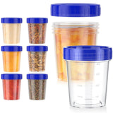JWDX Food Storage Clearance, 4 Ounce Dressing Container Leak Proof Seasoning Container with Lid Reusable Screw Lid Plastic Container As shown
