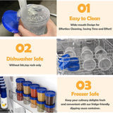 JWDX Food Storage Clearance, 4 Ounce Dressing Container Leak Proof Seasoning Container with Lid Reusable Screw Lid Plastic Container As shown