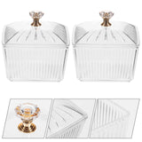 JWDX Food Storage Clearance, 2Pcs Sweets Jars Candy Jar Sugar Snacks Bowl Cookie Container Buffet Storage Container with Lid As shown