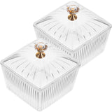 JWDX Food Storage Clearance, 2Pcs Sweets Jars Candy Jar Sugar Snacks Bowl Cookie Container Buffet Storage Container with Lid As shown