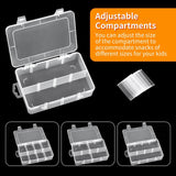 JWDX Food Storage Clearance, Snack Box Containers for Little Boys and Girls Snack Box Containers with 10 Adjustable Compartments Snack Box for Travel Meals Portable Easy to Use and Clean As shown