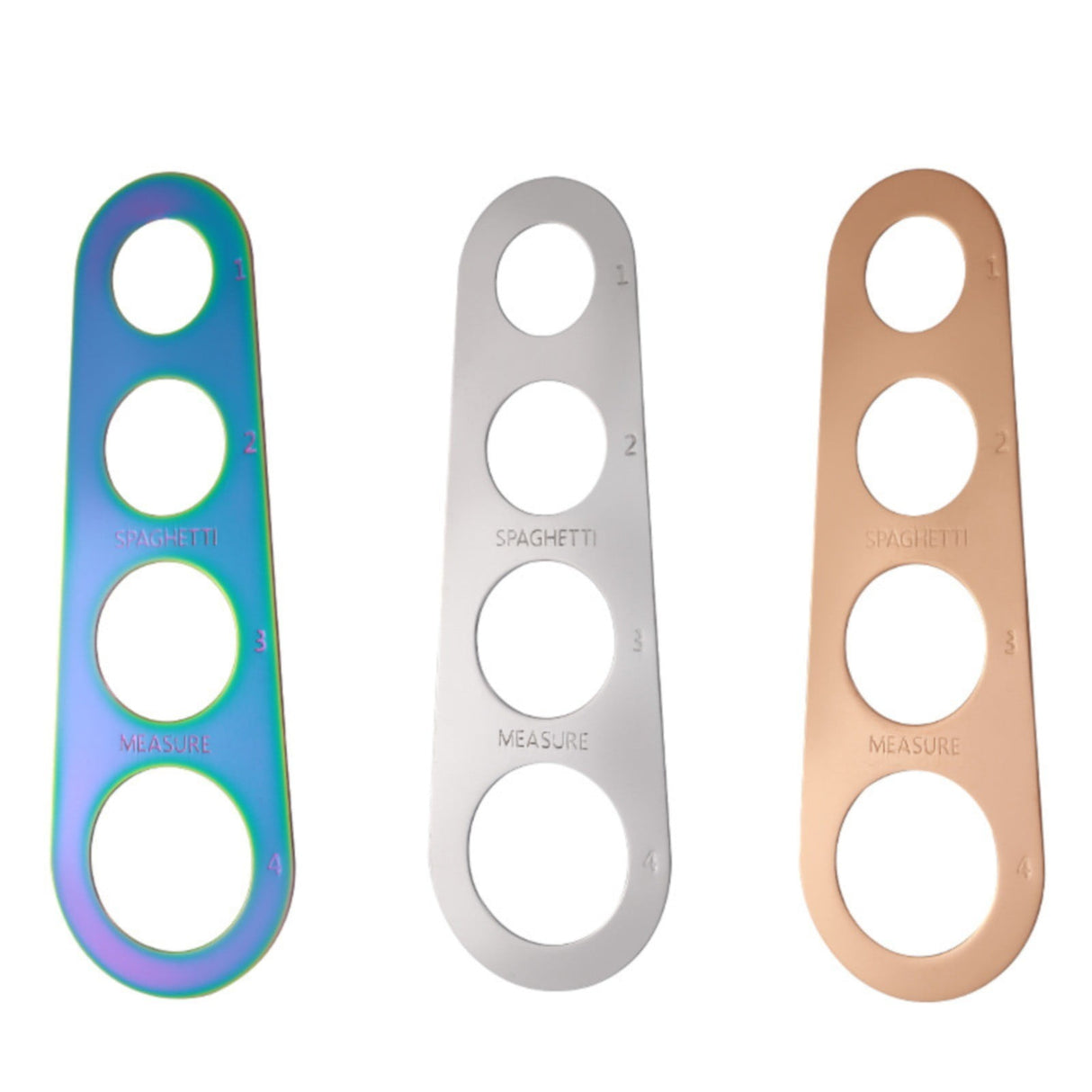 Spaghetti Measuring Ruler Rose Gold JWDX, 1*Spaghetti Measuring Ruler Stainless Spaghetti Measurer Tool Quick Pasta Measuring Tool for Kitchen Cooking Tool Get the Perfect Portion One Size Silver