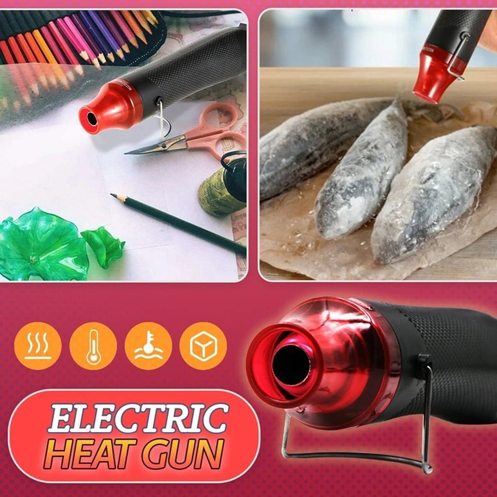 Multifunctional Hot Air Gun 220V Hot Air Gun Black - Flat Plug 1 × Heat Gun Paint Heat Shrink Wrap Tool Tool Crafts Diy Drying Embossing Tools & Home Improvement JWDX One Size Black