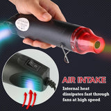 Multifunctional Hot Air Gun 220V Hot Air Gun Black - Flat Plug 1 × Heat Gun Paint Heat Shrink Wrap Tool Tool Crafts Diy Drying Embossing Tools & Home Improvement JWDX One Size Black