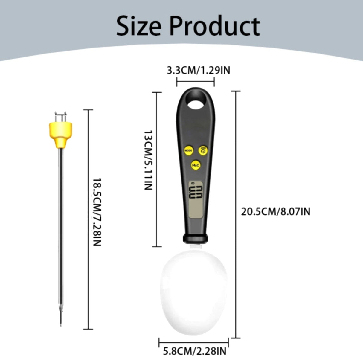 LGCASL Clearance! 2 in 1 Electronic Kitchen Scale 2 in 1 Electronic Kitchen Scale Lcd Digital Measuring Flour Digital Spoon Scale Kitchen Tool Forfood- One Size White