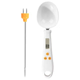 LGCASL White Weighable Spoon 2 in 1 Electronic Kitchen Scale Lcd Digital Measuring Flour Digital Spoon Scale Kitchen Tool Forfood 20.5*5.8*1 H