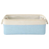 LGCASL Fabric Storage Box, Fabric Storage Box, Storage Basket with Handles and for Clothes Shelves Closet Wardrobe Home Wear and Reinforced, Light Gray S(12.2×5.1×8.2Inch) S(12.2×5.1×8.2inch) Light Blue