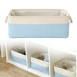 LGCASL Fabric Storage Box, Fabric Storage Box, Storage Basket with Handles and for Clothes Shelves Closet Wardrobe Home Wear and Reinforced, Light Gray S(12.2×5.1×8.2Inch) S(12.2×5.1×8.2inch) Light Blue