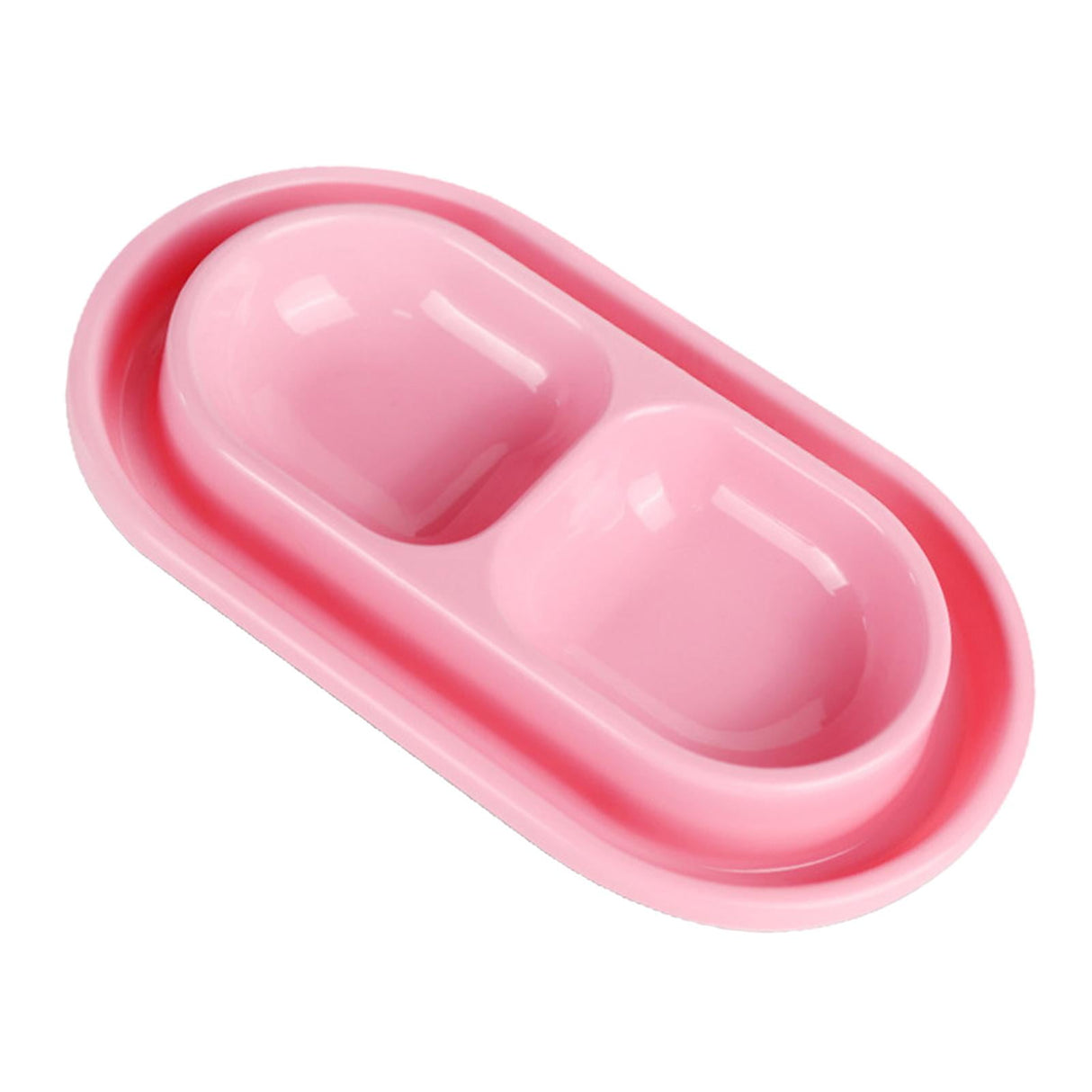 Cat Bowls for Food and Water Easy to Clean Ants Away Outside Pet Double Bowl Large Blue Pink