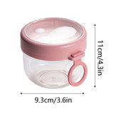 JWDX Kitchen, Kitchen Tools Clearance, Overnight Oats Jars Cereal Milk Container Leak Proof Oatmeal Jars Yogurt Containers with Lids Oatmeal to Go Container Pink Mint Green