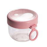 JWDX Kitchen, Kitchen Tools Clearance, Overnight Oats Jars Cereal Milk Container Leak Proof Oatmeal Jars Yogurt Containers with Lids Oatmeal to Go Container Pink