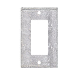 Clearance! JWDX Crystal Adornment, Crystal Decoration Promotion, 1Set Silver Shiny Rhinestones Wall Plate Light Cover Wall Plate Cover Light Cover Decorative Bling Light Cover for Home Ornaments A