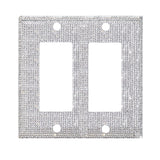 Clearance! JWDX Crystal Adornment, Crystal Decoration Promotion, 1Set Silver Shiny Rhinestones Wall Plate Light Cover Wall Plate Cover Light Cover Decorative Bling Light Cover for Home Ornaments A B