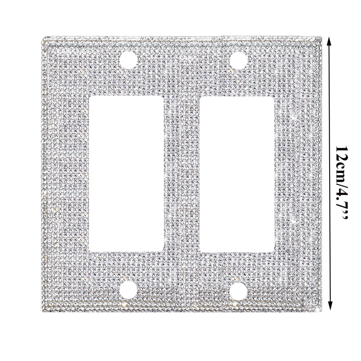 Clearance! JWDX Crystal Adornment, Crystal Decoration Promotion, 1Set Silver Shiny Rhinestones Wall Plate Light Cover Wall Plate Cover Light Cover Decorative Bling Light Cover for Home Ornaments A B