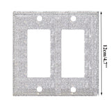 Clearance! JWDX Crystal Adornment, Crystal Decoration Promotion, 1Set Silver Shiny Rhinestones Wall Plate Light Cover Wall Plate Cover Light Cover Decorative Bling Light Cover for Home Ornaments A B