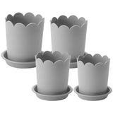 Jwdx Flower Pots Clearance, Garden Supplies Promotion! Plastic Plant Pots for Plants With Saucers Indoor Set of 1 Plastic Planters Modern Flower Pot With Hole for All House Plants Herbs Flowers Or4 Z5-GY2