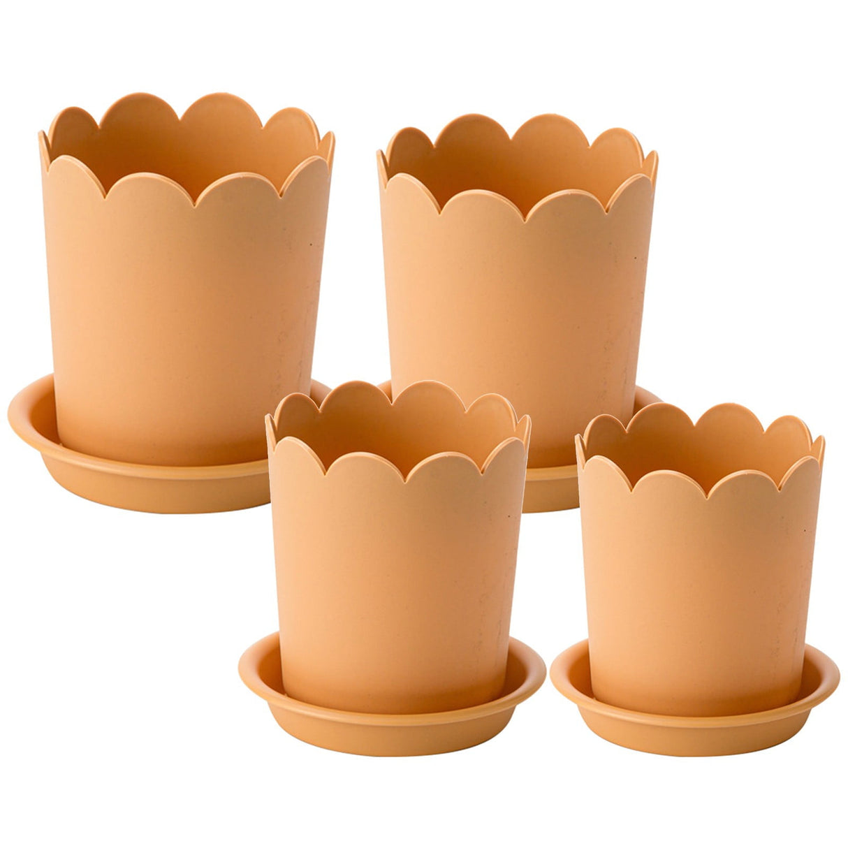Jwdx Flower Pots Clearance, Garden Supplies Promotion! Plastic Plant Pots for Plants With Saucers Indoor Set of 1 Plastic Planters Modern Flower Pot With Hole for All House Plants Herbs Flowers Or4 Z5-OR1