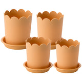 Jwdx Flower Pots Clearance, Garden Supplies Promotion! Plastic Plant Pots for Plants With Saucers Indoor Set of 1 Plastic Planters Modern Flower Pot With Hole for All House Plants Herbs Flowers Or4 Z5-OR1