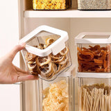 JWDX Storage Container, Airtight Cereal Containers Storage Sealed Cans for Grains and Miscellaneous Grains Transparent Plastic Kitchen Food Grade Nut and Oat Storage Cans Kitchen B