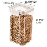 JWDX Storage Container, Airtight Cereal Containers Storage Sealed Cans for Grains and Miscellaneous Grains Transparent Plastic Kitchen Food Grade Nut and Oat Storage Cans Kitchen D