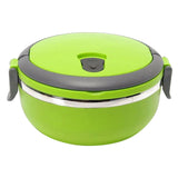 JWDX Storage Containers Clearance! Stainless Steel Round 1 Layer Insulated Food Thermal Containers Lunch Box Case, Storage Container Promotion Include 1Pc Round Lunch Box Green