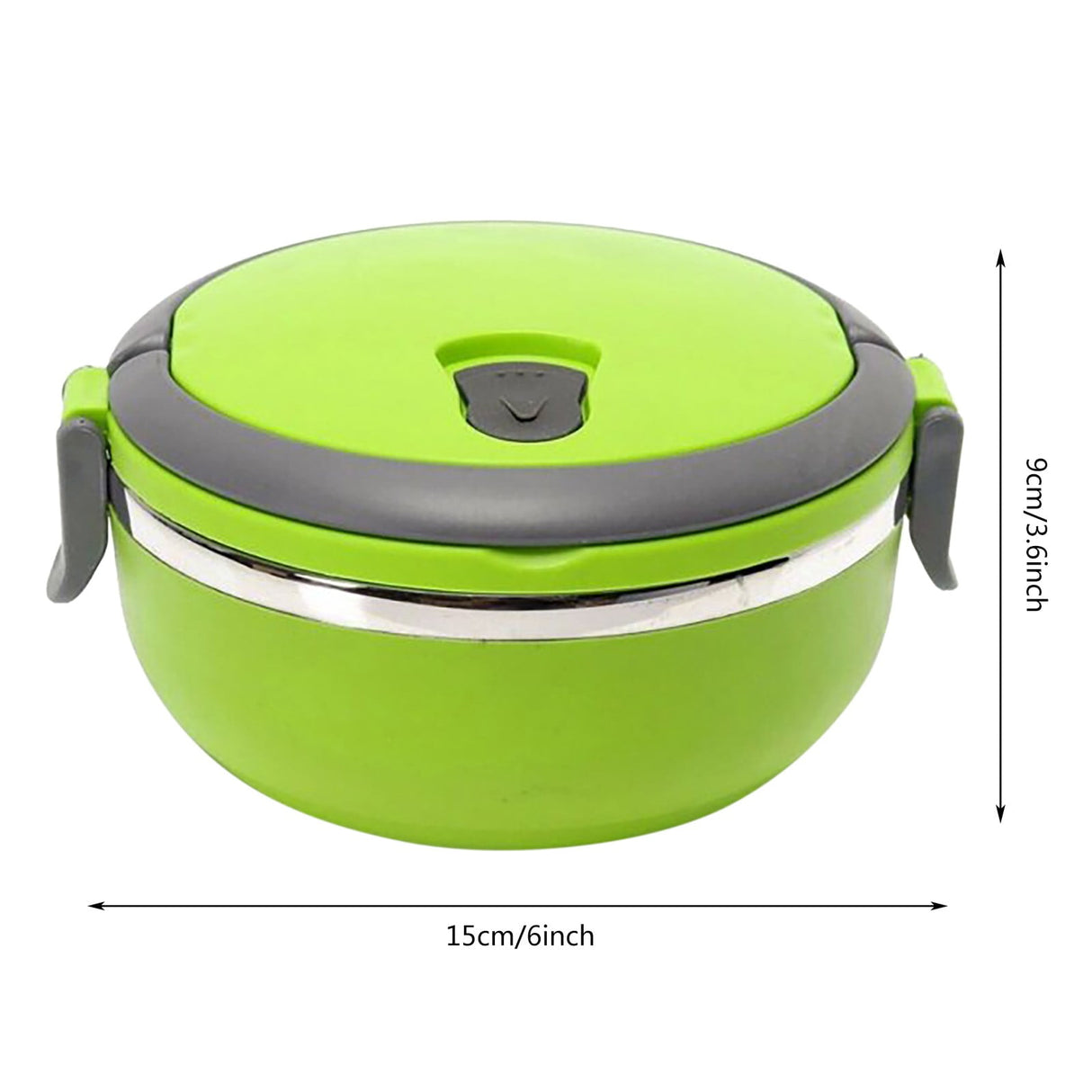 JWDX Storage Containers Clearance! Stainless Steel Round 1 Layer Insulated Food Thermal Containers Lunch Box Case, Storage Container Promotion Include 1Pc Round Lunch Box Green