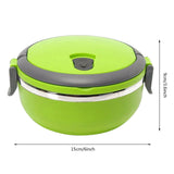 JWDX Storage Containers Clearance! Stainless Steel Round 1 Layer Insulated Food Thermal Containers Lunch Box Case, Storage Container Promotion Include 1Pc Round Lunch Box Sky Blue