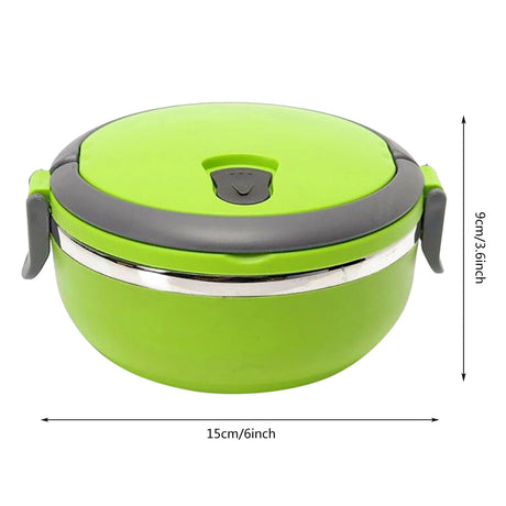 JWDX Storage Containers Clearance! Stainless Steel Round 1 Layer Insulated Food Thermal Containers Lunch Box Case, Storage Container Promotion Include 1Pc Round Lunch Box Sky Blue