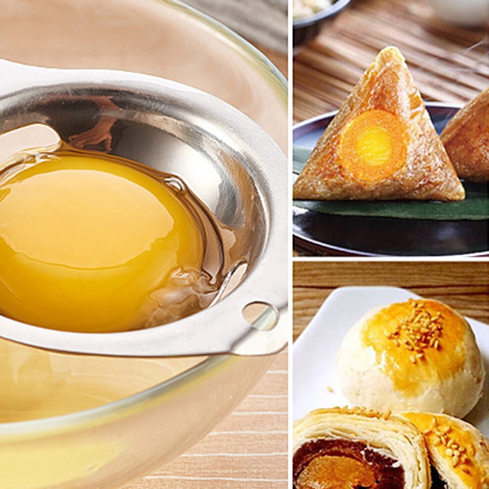JWDX Bakeware Clearance! Kitchen Silver Egg Yolk Steel Tool Separator White Stainless Gadget Cooking Kitchen，Dining & Bar, Kitchen Fork Promotion Include 1X Egg White Separator Silver