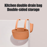 JWDX Drain Rack Clearance! Double Layer Kitchen Sink Storage Hanging Bag Home Multis Function Faucet Debris Storage, Kitchen Drain Rack Promotion Include 1Pc Drain Basket C
