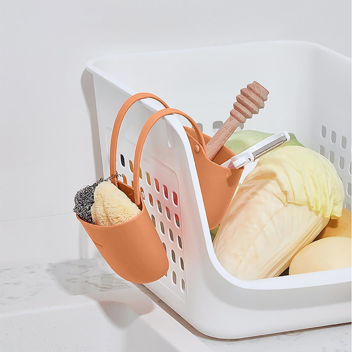 JWDX Drain Rack Clearance! Double Layer Kitchen Sink Storage Hanging Bag Home Multis Function Faucet Debris Storage, Kitchen Drain Rack Promotion Include 1Pc Drain Basket C