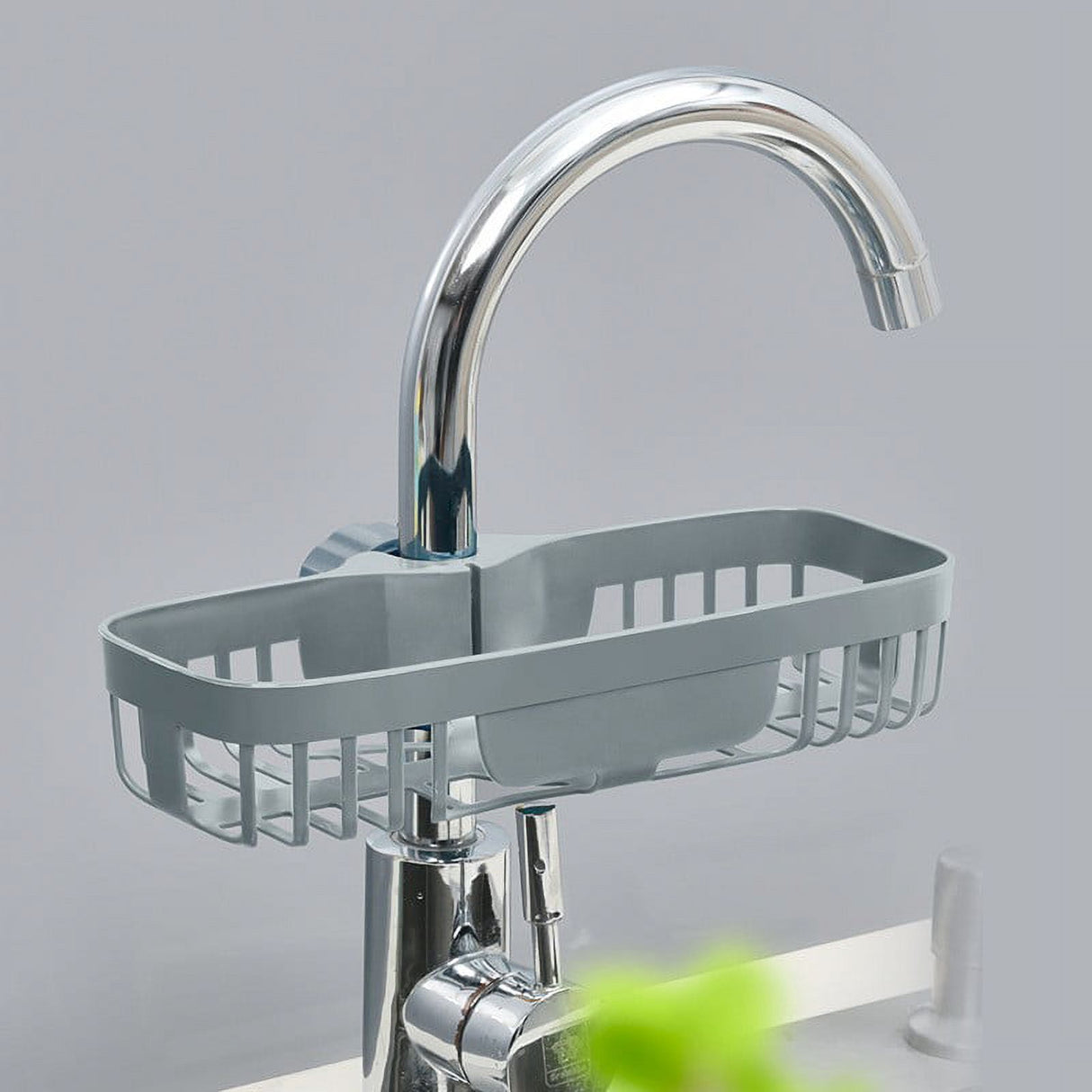 JWDX Drain Rack Clearance! Sink Sponge Rack Stand Kitchen Faucet Storage Rack Sponge and Towel Rack Drain Basket Home Kitchen Cleaning Tools, Include 1X Drain Storage Basket Grey