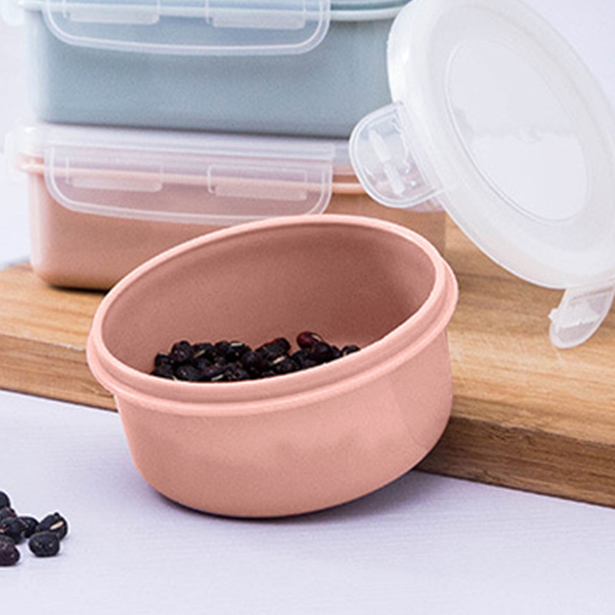 JWDX Storage Containers Clearance! Simple Refrigerator Preservation Box Small Lunch Box Kitchen Lunch Box Plastic Storage Box Sealed Box for Lunch Kitchen Arrangement, Include 1* Bento Box C