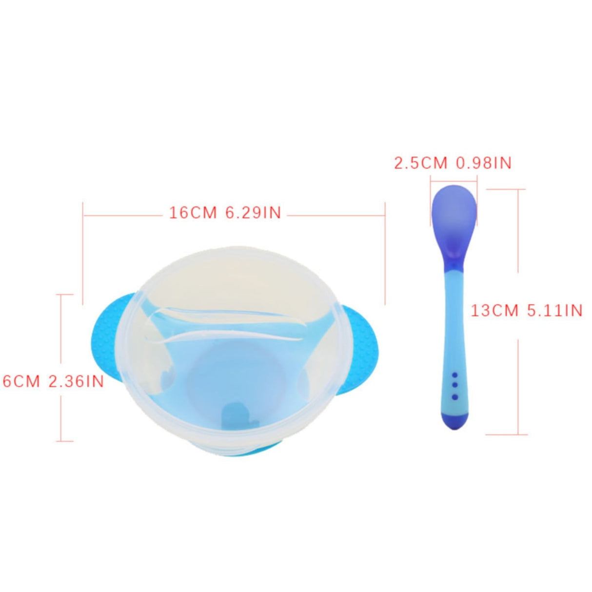 JWDX Tableware Clearance! Baby Children Training Feeding Dinner Bowl Spoon Tableware Set with Suction Cup, Stainless Steel Bowl Promotion Include 1Pc Bowl, 1Pc Soup Spoon Pink