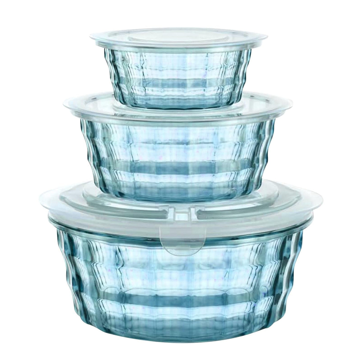 JWDX Food Storage Clearance! Fruit Box Fruit Containers with Tureen Bowl Clear Plastic Container Plastic Container Sealed Container Cereal Oatmeal Food Box 3Pc Clearance Sale Blue