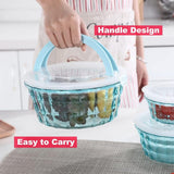 JWDX Food Storage Clearance! Fruit Box Fruit Containers with Tureen Bowl Clear Plastic Container Plastic Container Sealed Container Cereal Oatmeal Food Box 3Pc Clearance Sale Blue