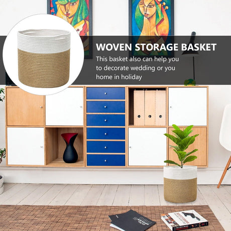 Ortofally Planter Basket Indoor Outdoor Garden Flower Pots Cover Containers Woven House for Succulents Flowers 45*16*20cm Assorted Color
