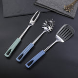 Ortofally Kitchen Utensils Stainless Steel Cooking Tools Heat Resistant Kitchen Gadgets Dishwasher Safe 34.50X3.50X2.00CM Silver
