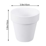 Worgeous 5Pcs 10x10CM Small White Terracotta Pot Clay Ceramic Pottery Planter Cactus Flower Pots Succulent Nursery Pots with Hole