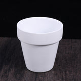 Worgeous 5Pcs 10x10CM Small White Terracotta Pot Clay Ceramic Pottery Planter Cactus Flower Pots Succulent Nursery Pots with Hole