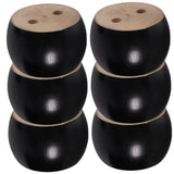 SWETRACE Furniture Feet Wood Round Bun Shape for Wooden Furniture Legs 6Pcs