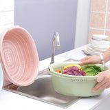 SWETRACE Kitchen Strainer Pink 1Pack 12.6x11.6x4.9in Food-Grade Plastic