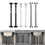 2Pcs Kitchen Sink Brackets Stainless Steel Adjustable Kitchen Sink Bracket Bottom installation Support Legs Kitchen Fixtures (50-80cm Silvery) 35-50cm Silvery