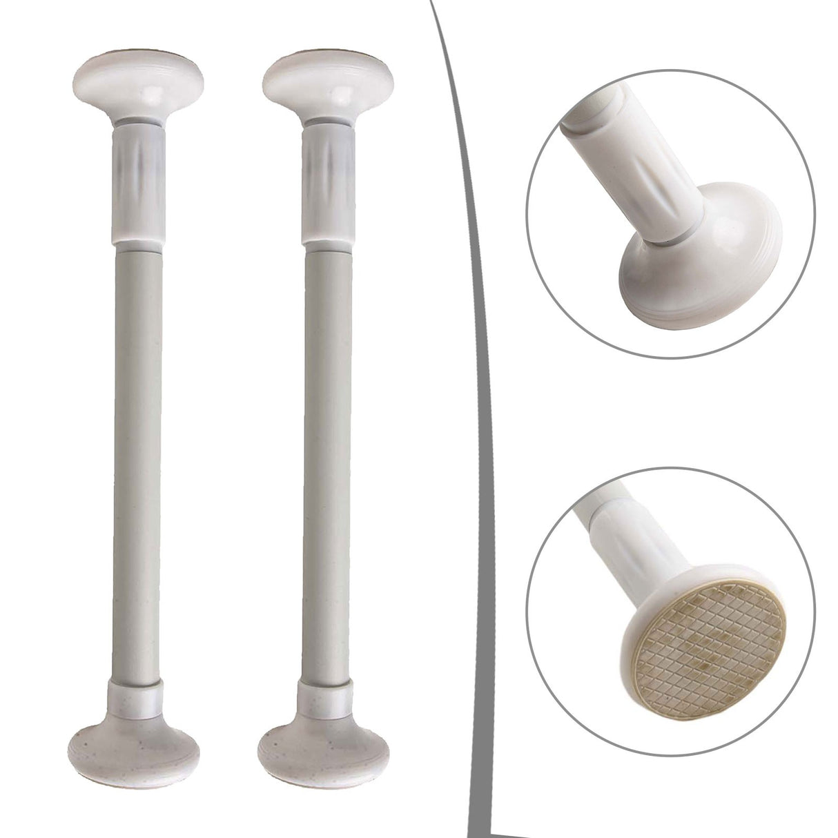 2Pcs Kitchen Sink Brackets Stainless Steel Adjustable Kitchen Sink Bracket Bottom installation Support Legs Kitchen Fixtures (50-80cm Silvery) 35-50cm White