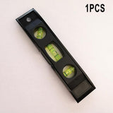 1 Pc Horizontal Ruler 3 Bubble Spirit. Level Magnetic Abs Shell Mini Pocket Portable Level Measure Tools Machinery Leveller Smile Home