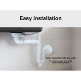 Arkzeo G1-1/2 Inch Kitchen Sink Drain Pipe 40mm Smooth U-Bend Design for Easy Flow