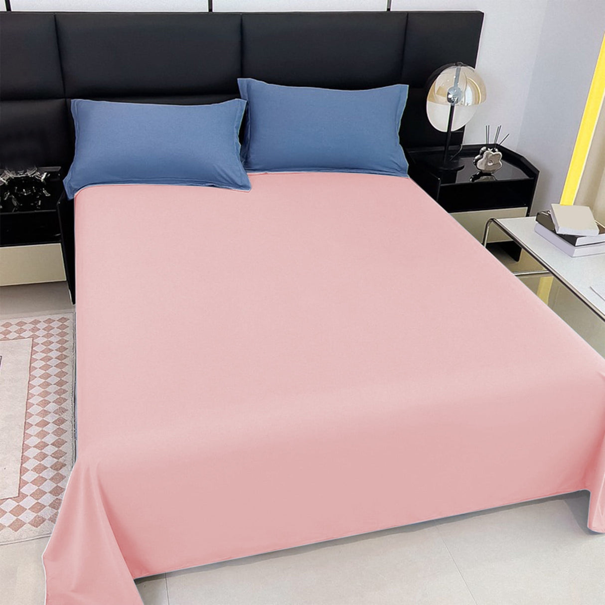 Waterproof Bed Flat Sheet ,Best Season Cotton Sheet-Long Staple Cotton Sheets Set, Soft Cotton Bed Sheets,Reusable Washable Mattress Protector Sheet, Furniture Cover for Bedding,Couch P-ink