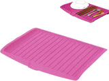 Dish Drain Board with Side Drop - Kitchen Utility Draining Board, Drain Rack, 17.5x12 Inch Kitchen Drying Tray | Heat-Resistant Drip Rack for Quick Drainage and Easy Storage, Drying Dish Rack Tray Green