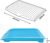 Dish Drain Board with Side Drop - Kitchen Utility Draining Board, Drain Rack, 17.5x12 Inch Kitchen Drying Tray | Heat-Resistant Drip Rack for Quick Drainage and Easy Storage, Drying Dish Rack Tray Green